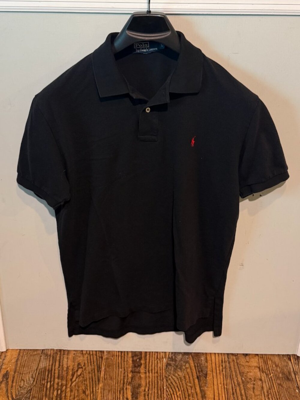 Lot of 3 VINTAGE Polo Ralph Lauren Polo Shirts Men's Large Black Yellow Purple - Picture 2 of 14